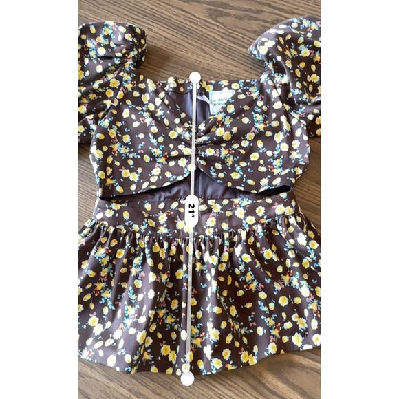 Autumn Adeigbo brown custom made vintage style  Bridgette Blouse size 8 - Picture 5 of 8